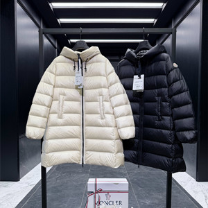 moncler suyenne hooded mid-length down jacket