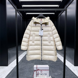 moncler suyenne hooded mid-length down jacket