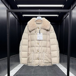 moncler cygnes belted short down jacket