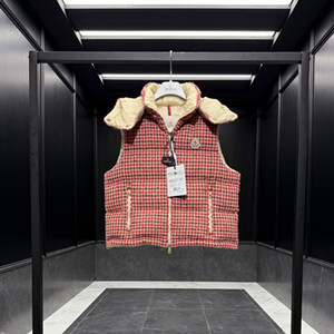 moncler men's niverolle houndstooth wool blend down vest
