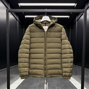 moncler men's solienn hooded short down jacket
