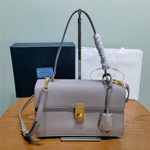 prada soft sound medium leather shoulder bag #1bn023