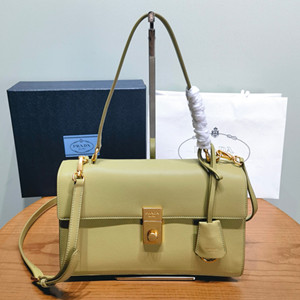 prada soft sound medium leather shoulder bag #1bn023
