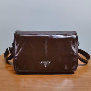 prada leather shoulder bag #2vd073