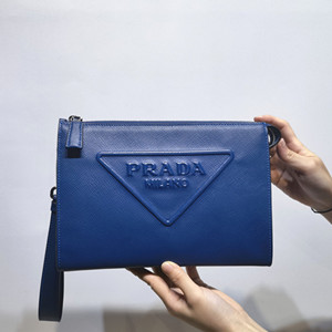 prada saffiano leather pouch #2vf039