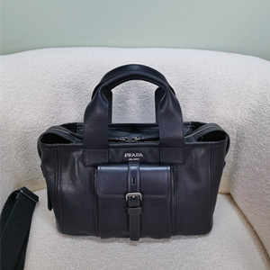 prada route medium leather tote bag #1bg660