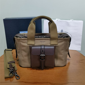 prada route medium canvas tote bag #1bg660