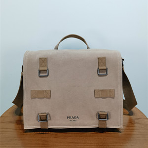 prada canvas shoulder bag #2vd085