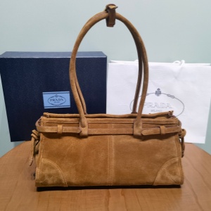 9A+ quality prada bonnie medium suede handbag #1ba426