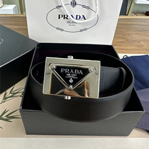 clear stock prada calfskin belt