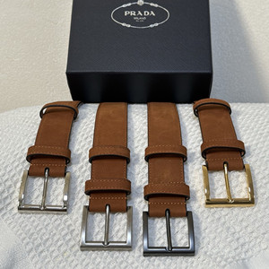 prada 3.5cm nubuck leather belt