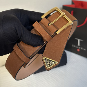 prada 3.5cm nubuck leather belt