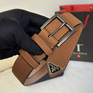 prada 3.5cm nubuck leather belt