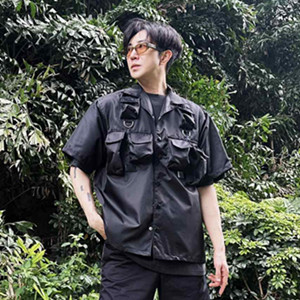 prada short-sleeved re-nylon shirt