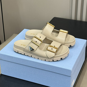 prada leather strap slides shoes