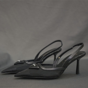 prada mesh fabric slingback pumps shoes