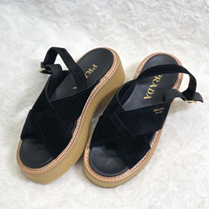 prada suede sandals shoes