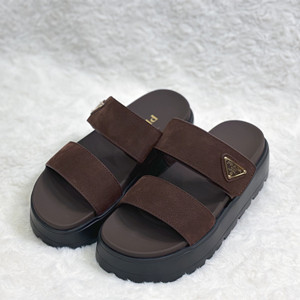 prada nubuck slides shoes