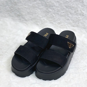 prada nubuck slides shoes