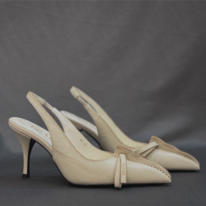 prada 8.5cm leather slingback pumps shoes