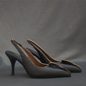 prada 8.5cm leather slingback pumps shoes