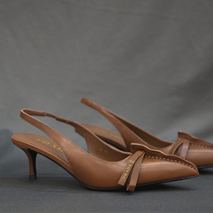 prada 4.5cm leather slingback pumps shoes