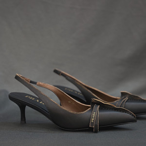 prada 4.5cm leather slingback pumps shoes