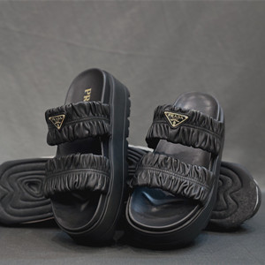 prada leather slides shoes