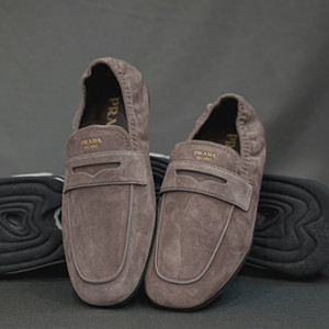 prada shuffle nubuck leather loafers shoes