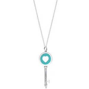 tiffany & co heart key pendant necklace