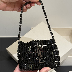 ysl yves saint laurent micro evening bag in crystals
