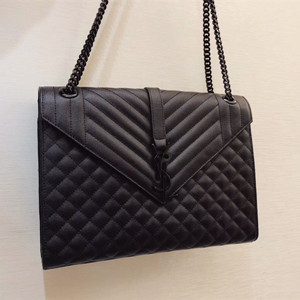 ysl yves saint laurent 31cm envelope large bag in mix matelasse grain de poudre embossed leather