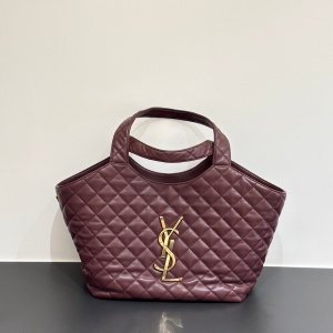 ysl icarus small quilted leather tote bag