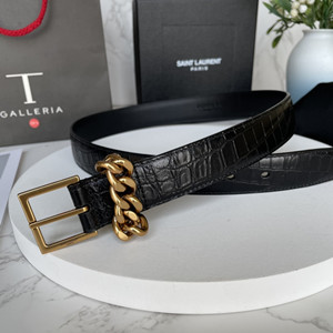 ysl yves saint laurent 3.0cm calfskin belt