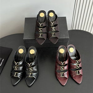 ysl yves saint laurent emilie mules in leather