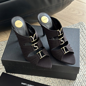 ysl yves saint laurent emilie mules in leather