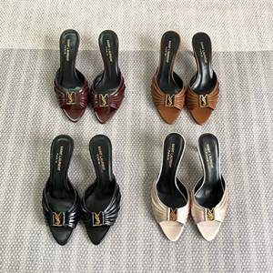 ysl yves saint laurent babylone mules in smooth leather