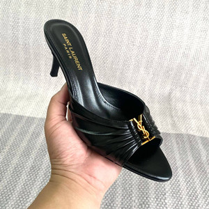 ysl yves saint laurent babylone mules in smooth leather