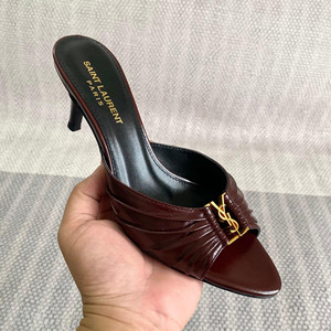 ysl yves saint laurent babylone mules in smooth leather