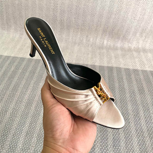 ysl yves saint laurent babylone mules in smooth leather