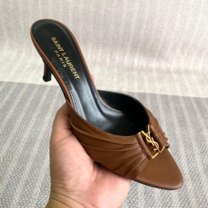 ysl yves saint laurent babylone mules in smooth leather