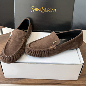ysl yves saint laurent loaferino ballerinas in suede shoes