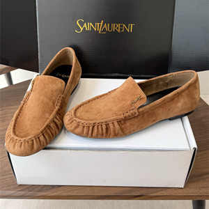 ysl yves saint laurent loaferino ballerinas in suede shoes
