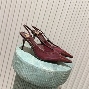 ysl yves saint laurent 7.5cm renee slingback pumps in mesh