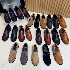 ysl yves saint laurent le loafer boat shoes in suede