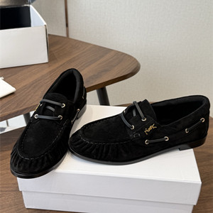 ysl yves saint laurent le loafer boat shoes in suede
