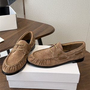 ysl yves saint laurent le loafer boat shoes in suede