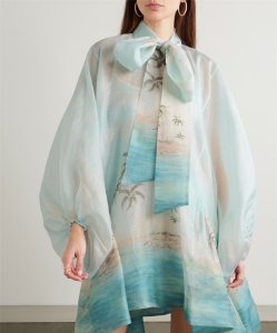 zimmermann illuminate billow mini dress